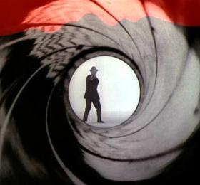 Bob Simmons as James Bond in the Gun Barrel Sequence