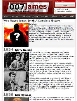 Who Played James Bond article