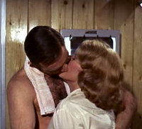 Patricia Fearing kissing James Bond