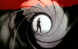 Bob Simmons as James Bond in the Gun Barrel Sequence