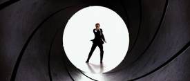 Daniel Craig as James Bond in the Gun Barrel Sequence